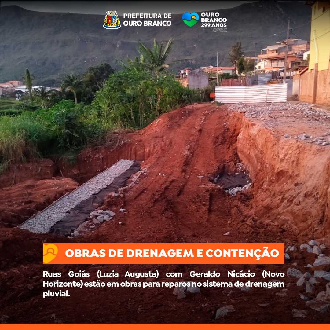 Obras de drenagem e contenção